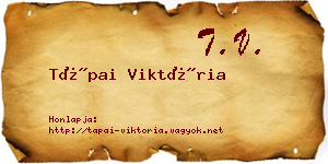 Tápai Viktória névjegykártya